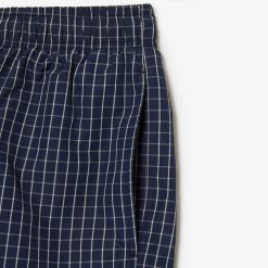 Maillots De Bain | LACOSTE Short De Bain Homme Lacoste A Carreaux En Polyester Recycle