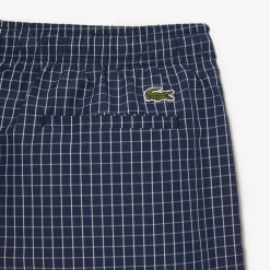 Maillots De Bain | LACOSTE Short De Bain Homme Lacoste A Carreaux En Polyester Recycle