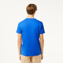 T-Shirts | LACOSTE T-Shirt Col V En Jersey De Coton Pima Uni