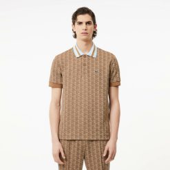 Polos | LACOSTE Polo Motif Monogramme Classic Fit A Col Contraste