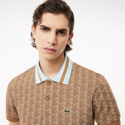 Polos | LACOSTE Polo Motif Monogramme Classic Fit A Col Contraste