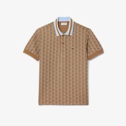 Polos | LACOSTE Polo Motif Monogramme Classic Fit A Col Contraste