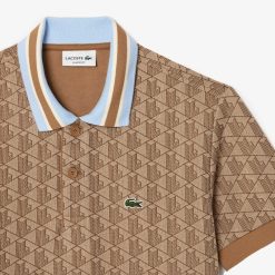 Polos | LACOSTE Polo Motif Monogramme Classic Fit A Col Contraste