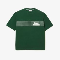 T-Shirts | LACOSTE T-Shirt Homme Lacoste Oversize Fit Imprime Inspiration Tennis