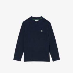 Vetements Fille | LACOSTE T-Shirt Manches Longues En Jersey De Coton