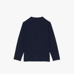 Vetements Fille | LACOSTE T-Shirt Manches Longues En Jersey De Coton