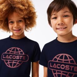 Vetements Fille | LACOSTE T-Shirt Avec Imprime Planete En Jersey De Coton