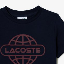 Vetements Fille | LACOSTE T-Shirt Avec Imprime Planete En Jersey De Coton