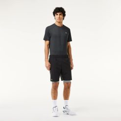 Vetements De Sport | LACOSTE Short Bicolore Homme Lacoste Sport Avec Cycliste Integre