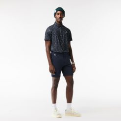 Vetements De Sport | LACOSTE Polo Imprime Homme Lacoste Golf En Polyester Recycle