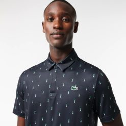 Vetements De Sport | LACOSTE Polo Imprime Homme Lacoste Golf En Polyester Recycle