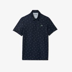 Vetements De Sport | LACOSTE Polo Imprime Homme Lacoste Golf En Polyester Recycle