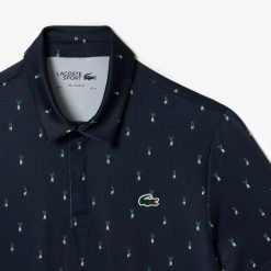 Vetements De Sport | LACOSTE Polo Imprime Homme Lacoste Golf En Polyester Recycle