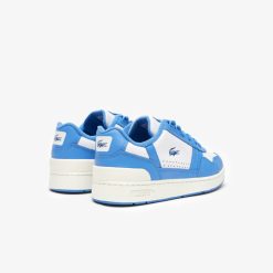 Sneakers | LACOSTE Sneakers T-Clip Femme Lacoste En Cuir Color-Block