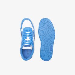 Sneakers | LACOSTE Sneakers T-Clip Femme Lacoste En Cuir Color-Block