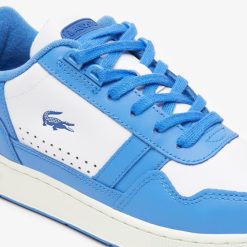 Sneakers | LACOSTE Sneakers T-Clip Femme Lacoste En Cuir Color-Block