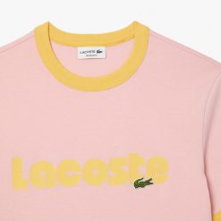 T-Shirts | LACOSTE T-Shirt Avec Imprime Lacoste Et Details Contrastes