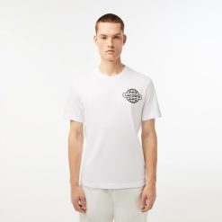 T-Shirts | LACOSTE T-Shirt Imprime En Jersey Epais De Coton