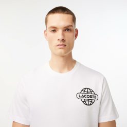 T-Shirts | LACOSTE T-Shirt Imprime En Jersey Epais De Coton