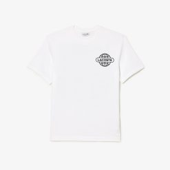 T-Shirts | LACOSTE T-Shirt Imprime En Jersey Epais De Coton