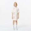 Vetements Fille | LACOSTE Robe En Mini Pique Imprime Crocodile En Coton