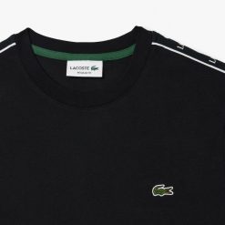 T-Shirts | LACOSTE T-Shirt Jersey De Coton A Bande Siglee