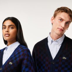 Pullovers | LACOSTE Cardigan Motif Monogramme En Alpaga Et Laine