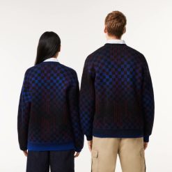 Pullovers | LACOSTE Cardigan Motif Monogramme En Alpaga Et Laine