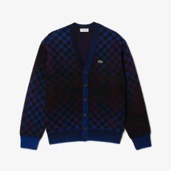 Pullovers | LACOSTE Cardigan Motif Monogramme En Alpaga Et Laine