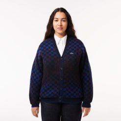 Pullovers | LACOSTE Cardigan Motif Monogramme En Alpaga Et Laine