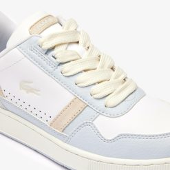 Sneakers | LACOSTE Sneakers T-Clip Femme En Cuir Avec Monogramme