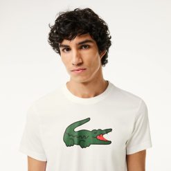 T-Shirts | LACOSTE T-Shirt Sport Ultra-Dry Avec Imprime Crocodile