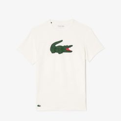 T-Shirts | LACOSTE T-Shirt Sport Ultra-Dry Avec Imprime Crocodile