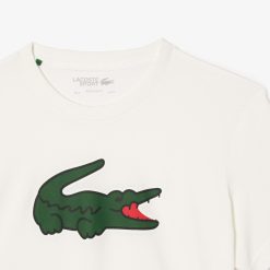 T-Shirts | LACOSTE T-Shirt Sport Ultra-Dry Avec Imprime Crocodile