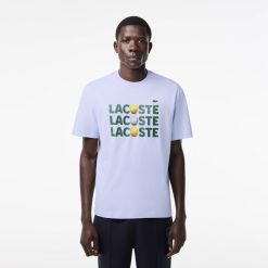 T-Shirts | LACOSTE T-Shirt En Coton Epais Imprime Balles