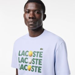 T-Shirts | LACOSTE T-Shirt En Coton Epais Imprime Balles