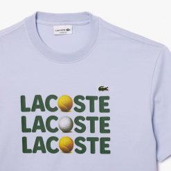 T-Shirts | LACOSTE T-Shirt En Coton Epais Imprime Balles