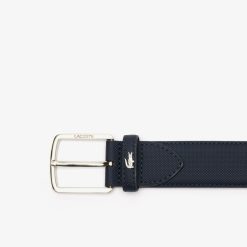 Ceintures | LACOSTE Ceinture Men'S Classic En Toile Effet Petit Pique