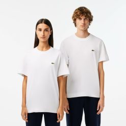 T-Shirts | LACOSTE T-Shirt A Col Rond Unie En Coton Biologique Uni