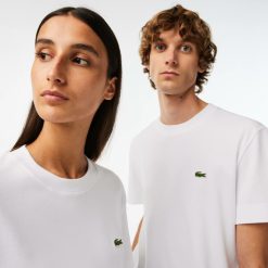 T-Shirts | LACOSTE T-Shirt A Col Rond Unie En Coton Biologique Uni