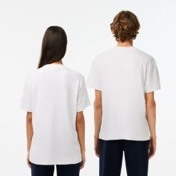 T-Shirts | LACOSTE T-Shirt A Col Rond Unie En Coton Biologique Uni