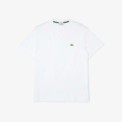 T-Shirts | LACOSTE T-Shirt A Col Rond Unie En Coton Biologique Uni