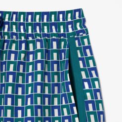 Pantalons & Shorts | LACOSTE Bermuda Fluide Court Avec Imprime Graphique