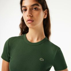 T-Shirts | LACOSTE T-Shirt Cotele Slim Fit En Coton