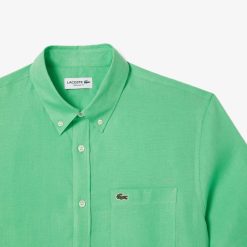 Chemises | LACOSTE Chemise A Manches Courtes Homme Lacoste En Lin