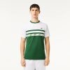 Vetements De Sport | LACOSTE T-Shirt Tennis En Pique Ultra-Dry A Bande Siglee