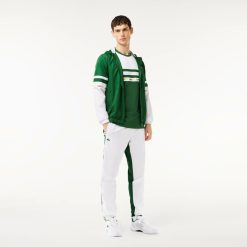 Vetements De Sport | LACOSTE T-Shirt Tennis En Pique Ultra-Dry A Bande Siglee