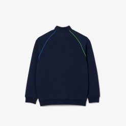 Vetements Fille | LACOSTE Sweatshirt Zippe Avec Details Contrastes