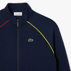 Vetements Fille | LACOSTE Sweatshirt Zippe Avec Details Contrastes