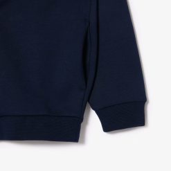 Vetements Fille | LACOSTE Sweatshirt Zippe Avec Details Contrastes